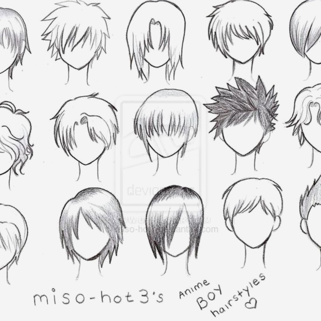 Short Anime Hairstyle
 Male Anime Hairstyles Drawing at GetDrawings