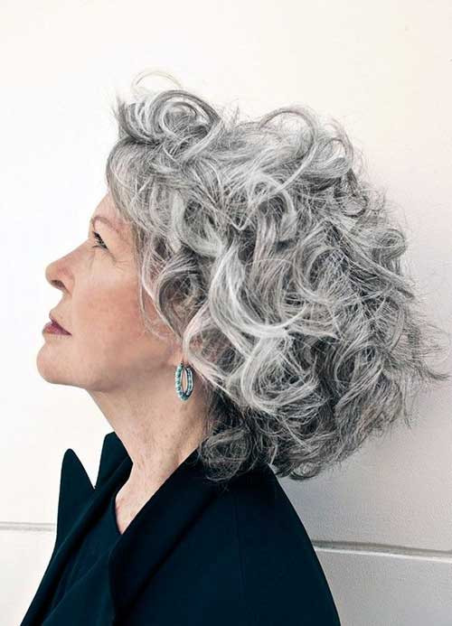 Short Curly Gray Hairstyles
 15 Hairstyles For Short Grey Hair