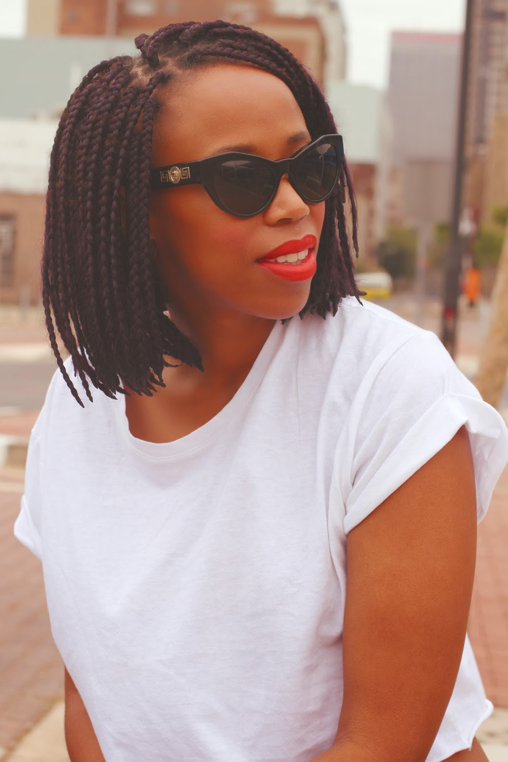 Short Hairstyle With Braids
 Extra Cool Short Box Braids