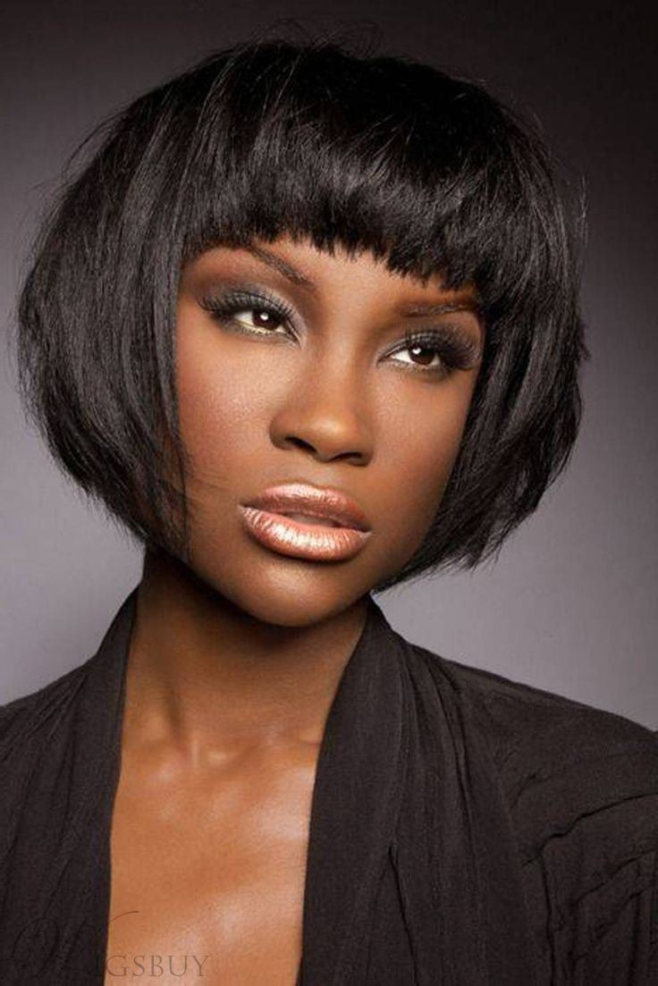 Short Hairstyles Wigs African American
 Chic Professional Custom African American Bob Hairstyle