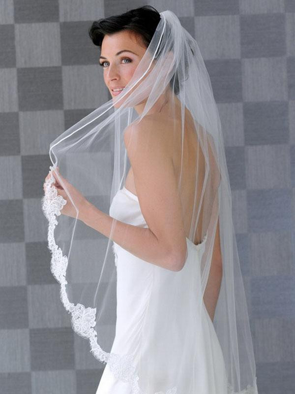 Short Ivory Wedding Veils Uk
 2014 In Stock Simple 1 Layer Short White Ivory Veils High