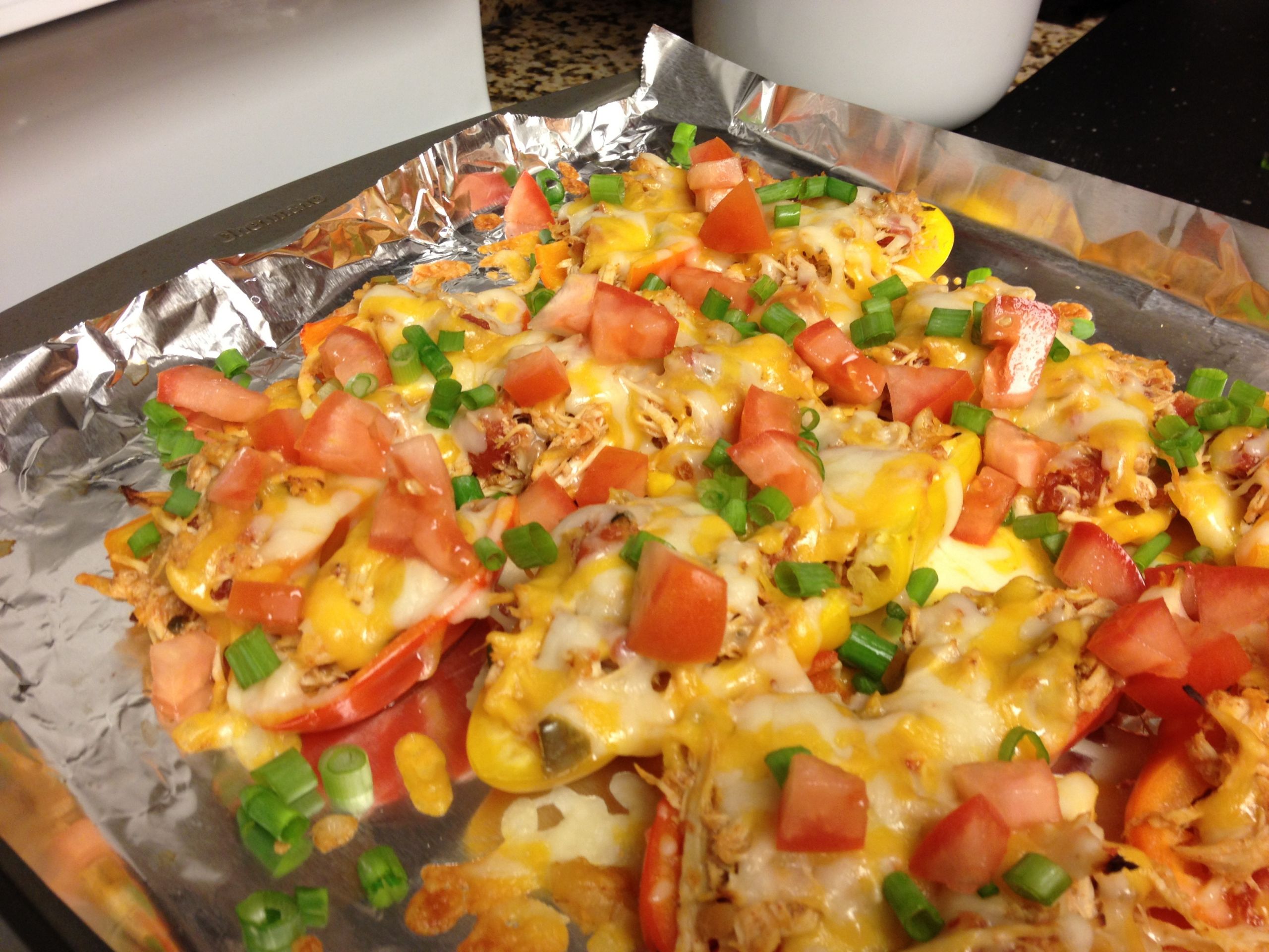 Shredded Chicken Nachos
 Chicken “Nachos” – Create Your Own Healthy Recipes
