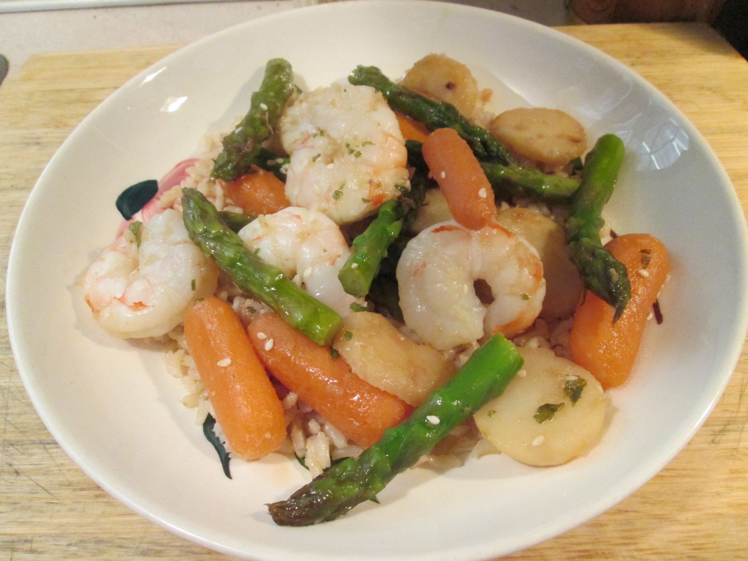 Shrimp And Asparagus Stir-Fry
 stir fry