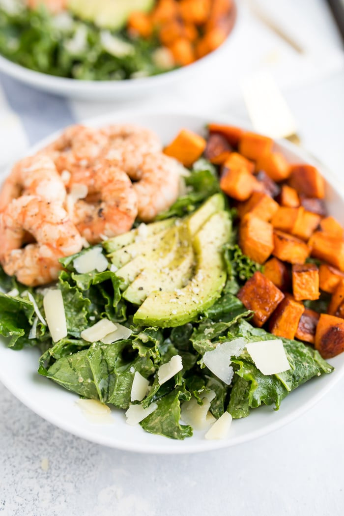 Shrimp And Kale Salad
 Kale Caesar Salad with Grilled Lemon Pepper Shrimp Video