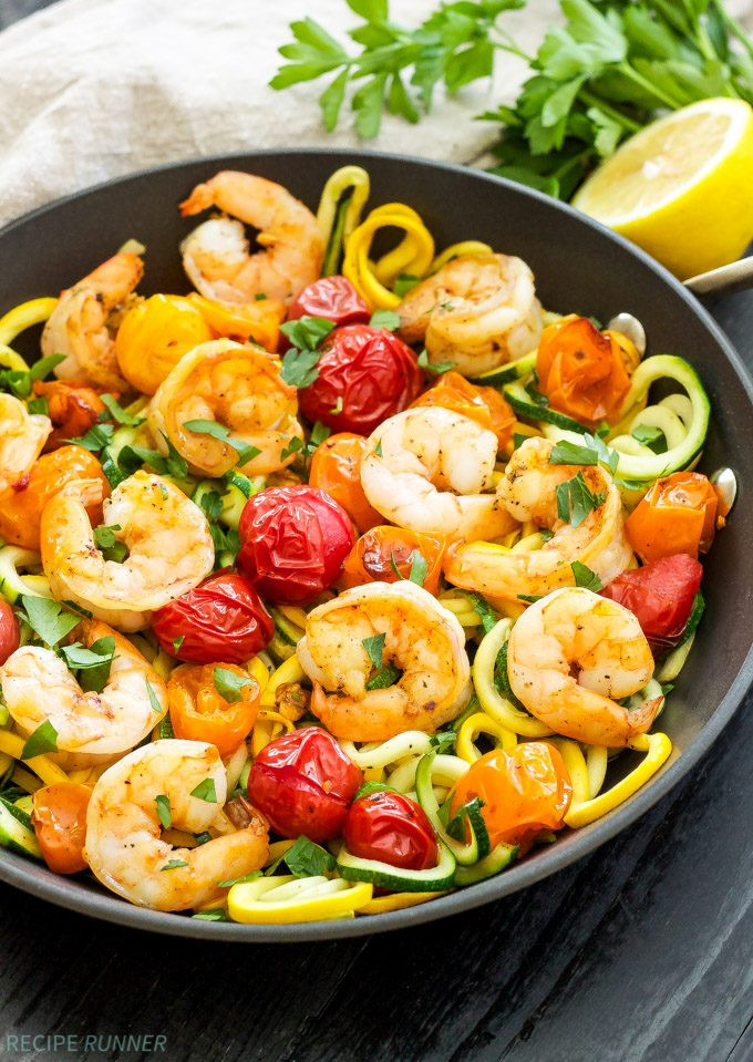 Shrimp And Noodles Recipe
 Roasted Tomatoes and Shrimp with Zucchini Noodles Recipe
