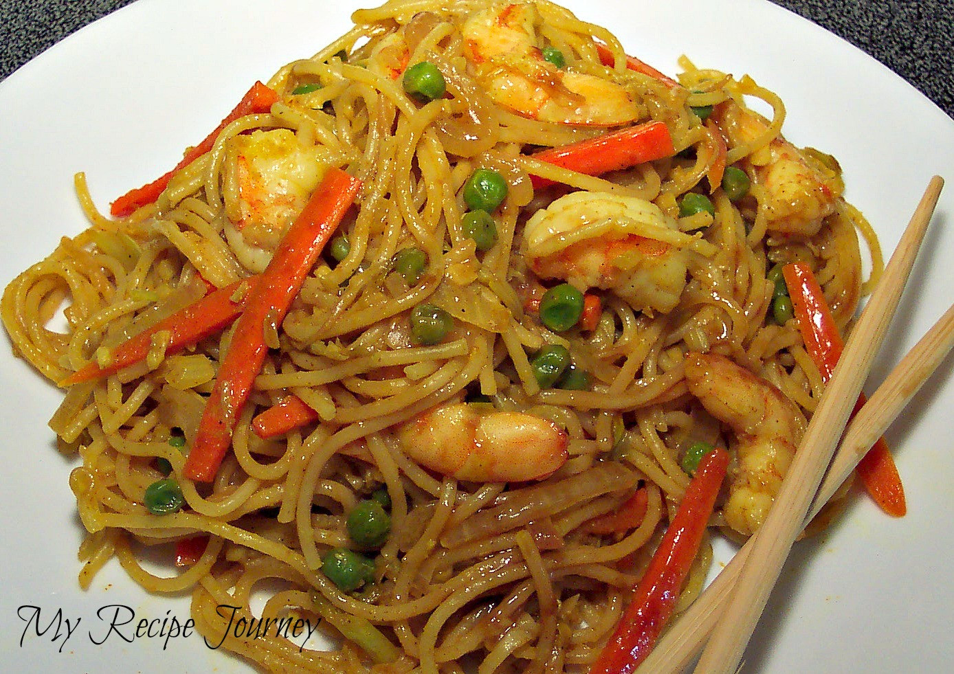 Shrimp And Noodles Recipe
 My Recipe Journey Singapore Noodles with Shrimp