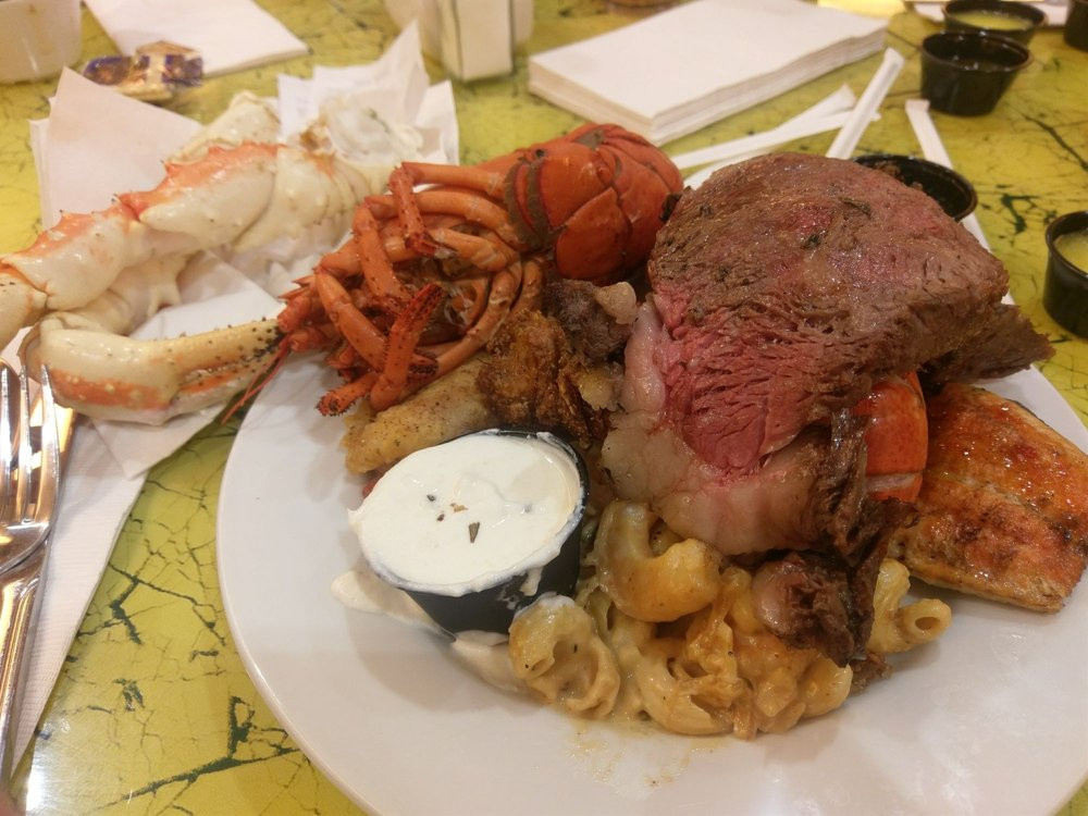 Shrimp And Prime Rib
 My lovely plate lobster prime rib Cajun shrimp pasta