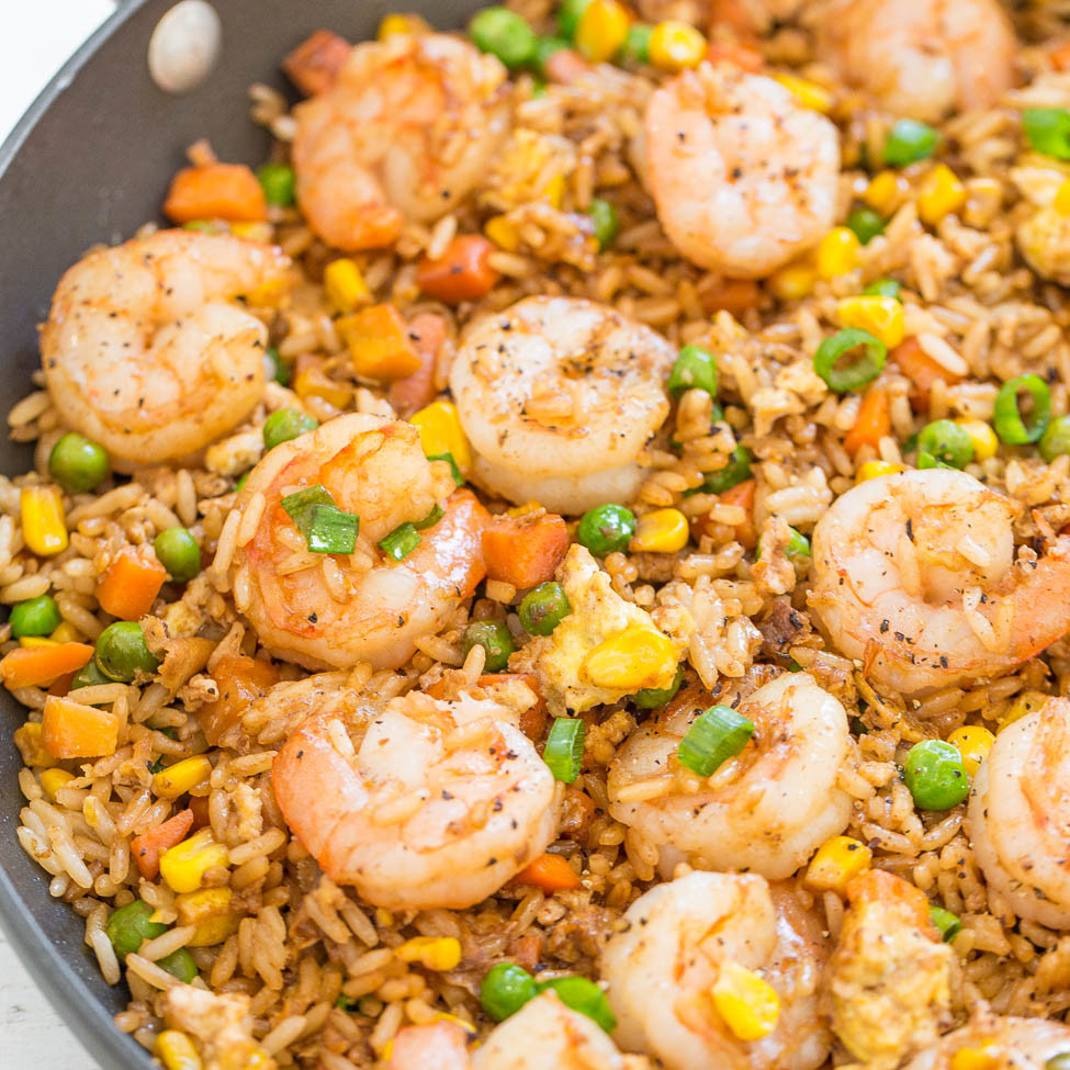 Shrimp Brown Rice Recipes
 Easy Better Than Takeout Shrimp Fried Rice Averie Cooks