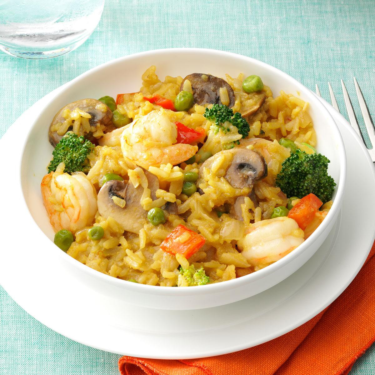 Shrimp Brown Rice Recipes
 Shrimp & Broccoli Brown Rice Paella Recipe