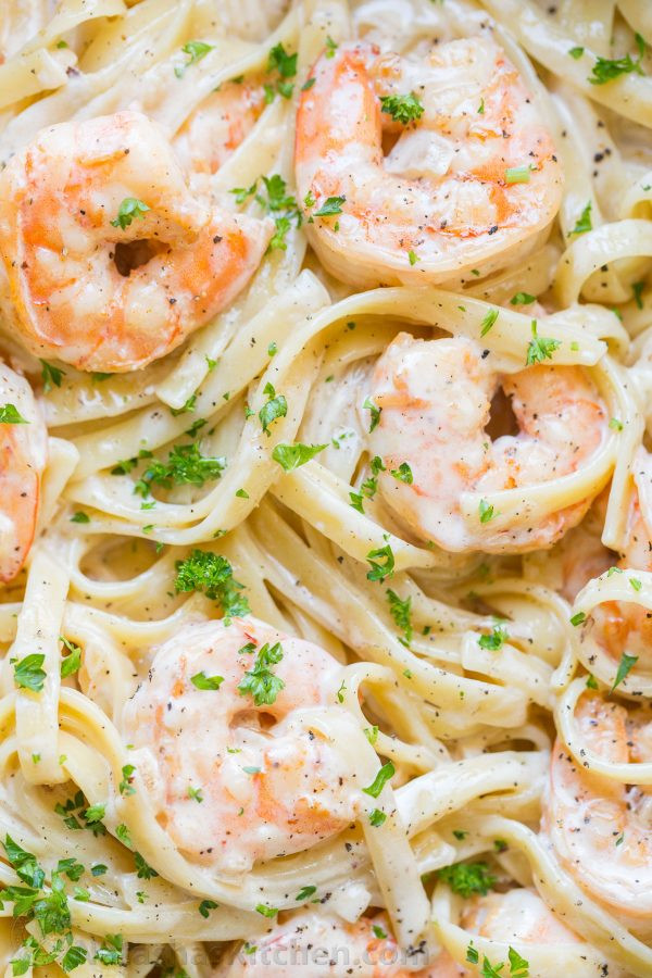 Shrimp Spaghetti Alfredo
 Creamy Shrimp Pasta Recipe VIDEO NatashasKitchen