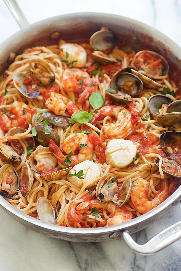 Shrimp Spaghetti Sauce
 e Pot Seafood Pasta Rasa Malaysia