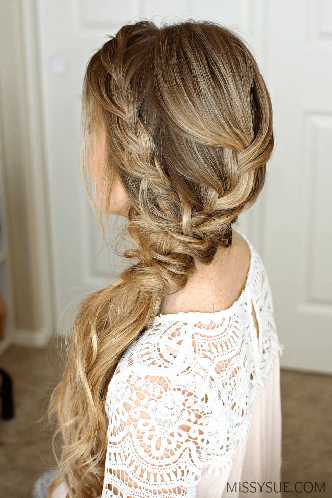 Side Braid Prom Hairstyles
 Braided Side Swept Prom Hairstyle