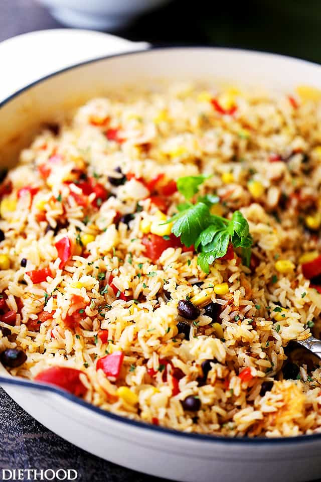 Side Dishes For Chicken And Rice
 Fiesta Rice Recipe Diethood