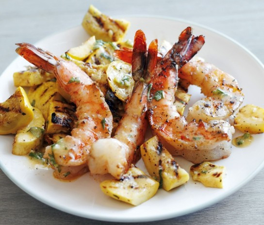 Side Dishes For Shrimp
 Grilled Shrimp and Summer Squash