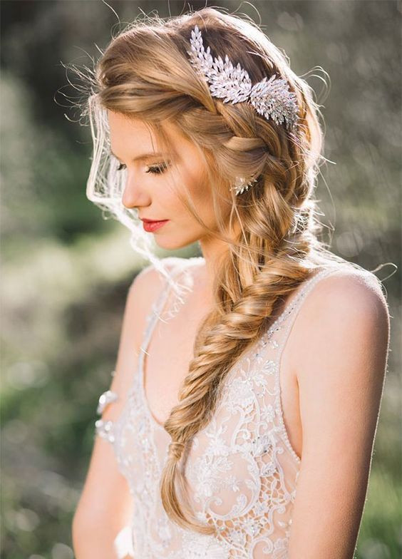Side Wedding Hairstyles Long Hair
 Side Twisted Braid Hairpiece Wedding Hairstyle