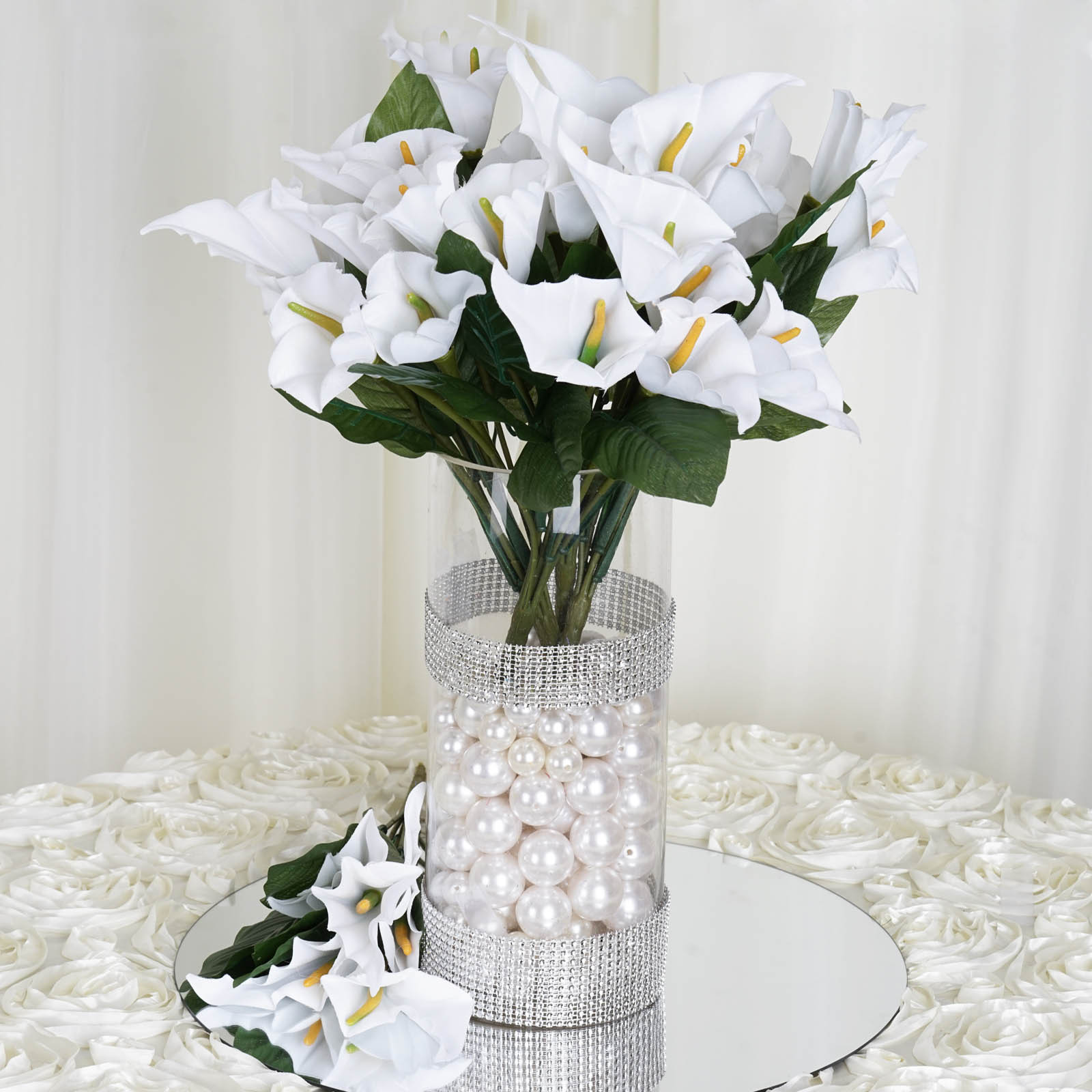 Silk Flower Wedding Centerpieces
 168 Silk Calla Lily Flowers for Wedding Bouquets