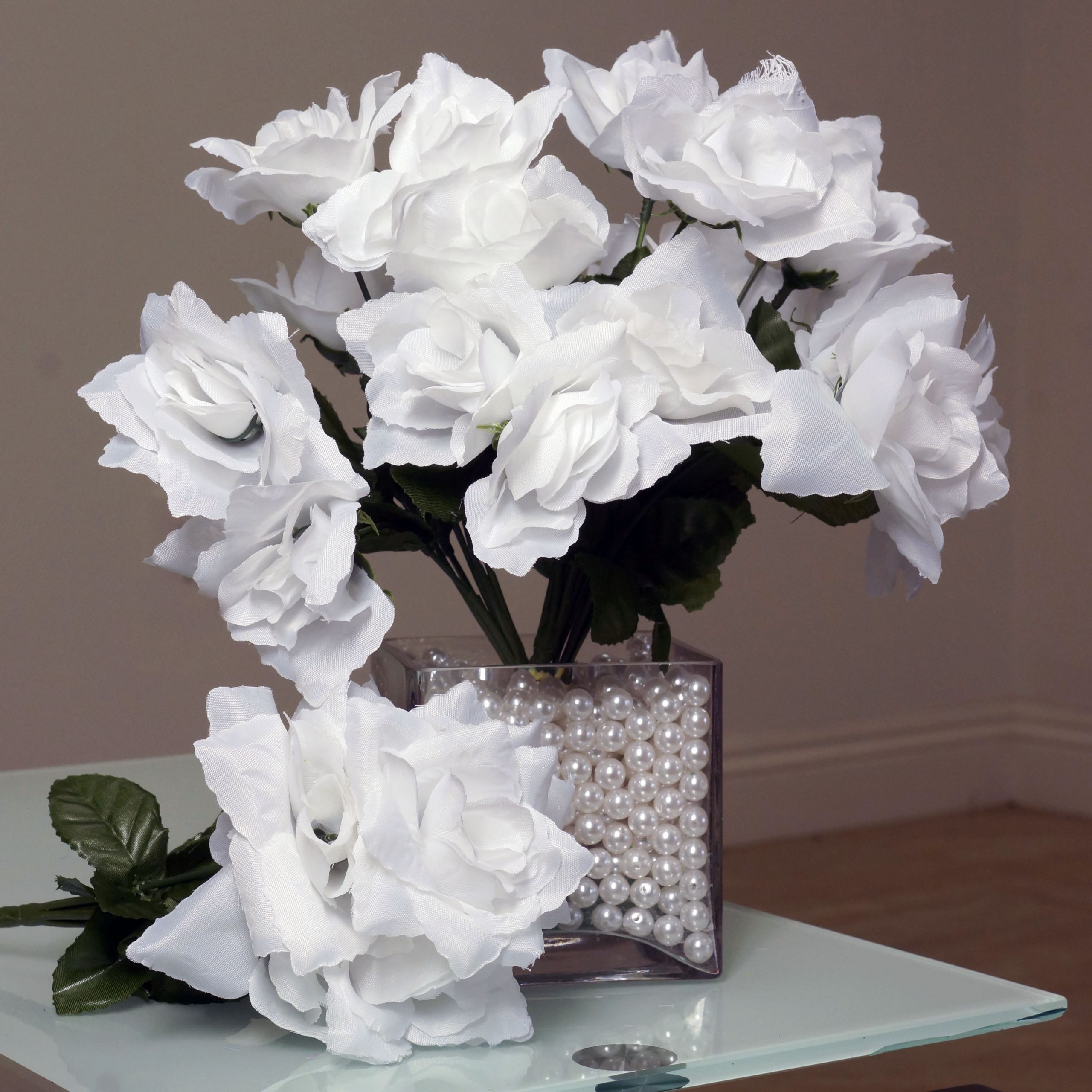 Silk Flower Wedding Centerpieces
 252 SILK OPEN ROSES Wedding WHOLESALE Discounted Flowers