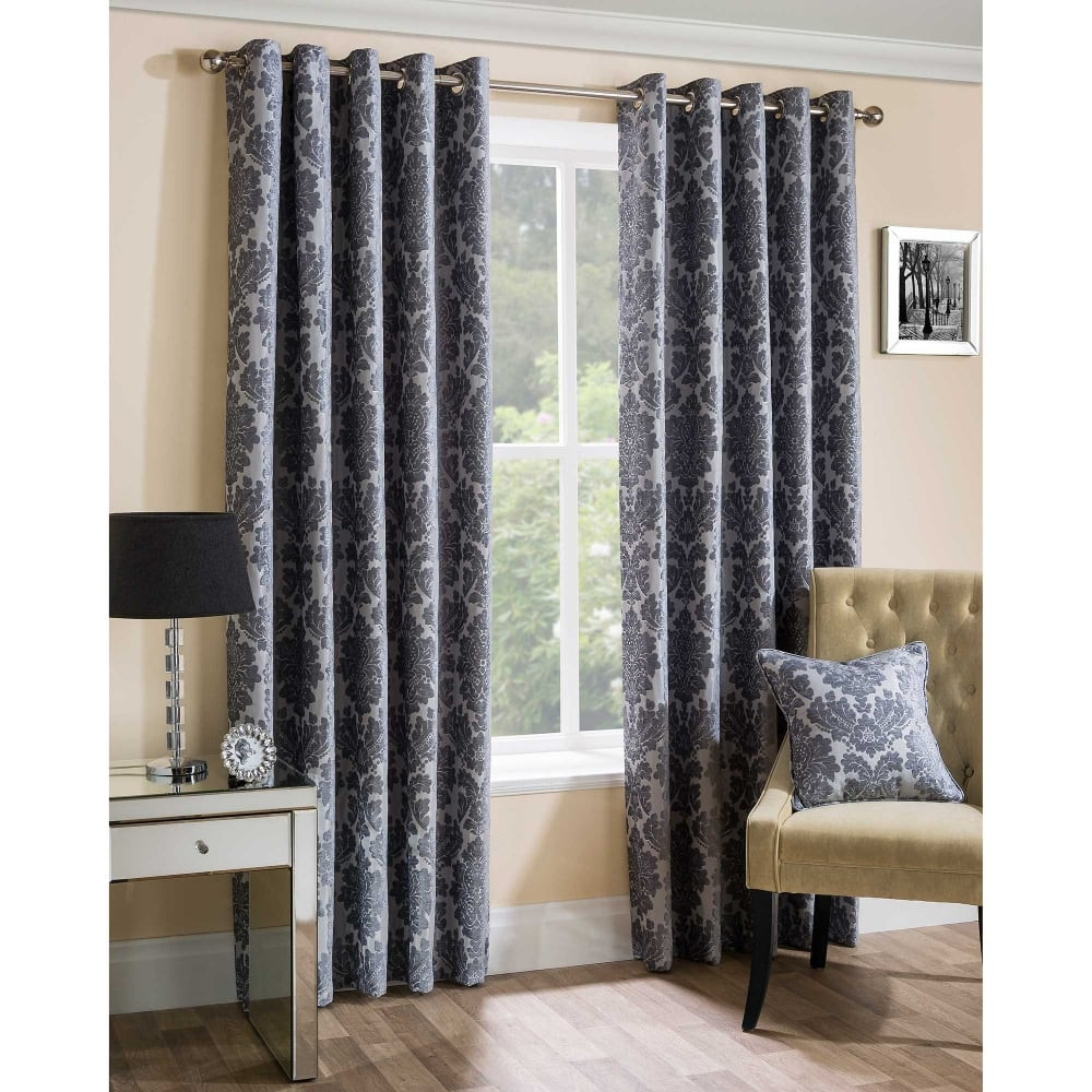 Silver Curtains For Living Room
 Park Lane Silver Ready Made Curtains Living Room