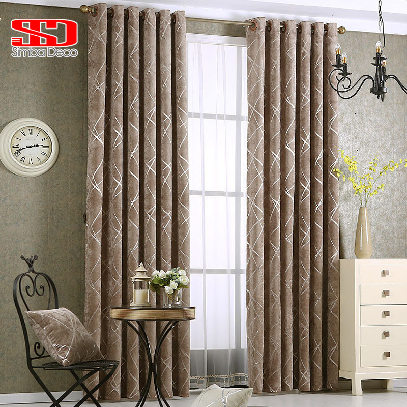Silver Curtains For Living Room
 Chenille jacquard Silver Blackout Curtains For Bedroom