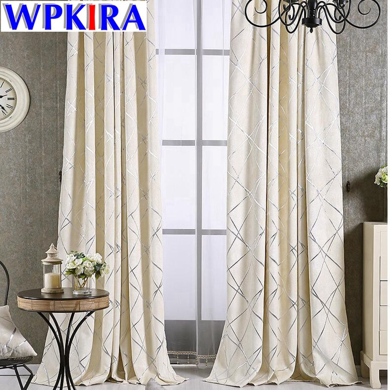 Silver Curtains For Living Room
 Luxury Damask European Window Treatment Elegant Thick