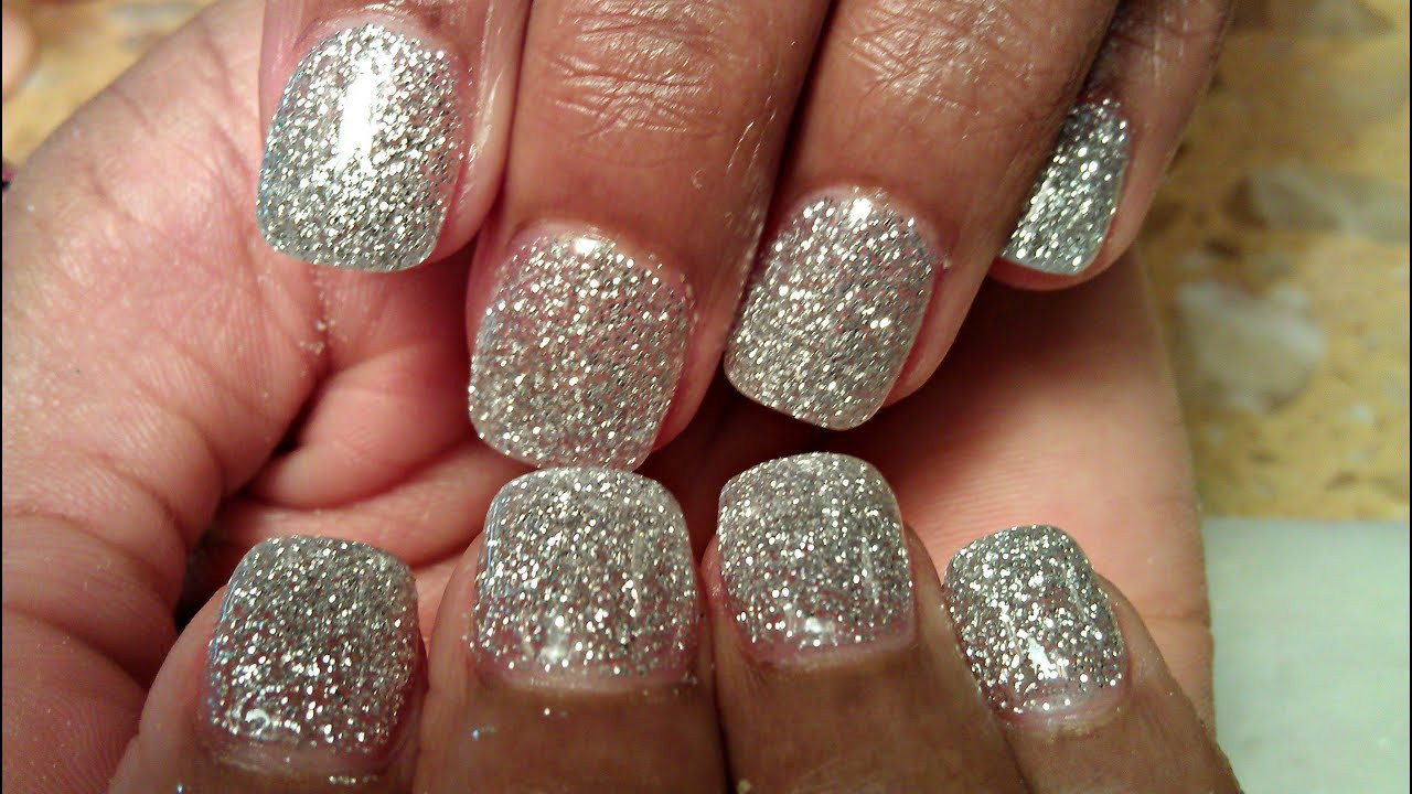 Silver Glitter Acrylic Nails
 HOW TO SILVER GLITTER COLOR ACRYLIC NAILS TUTORIALS