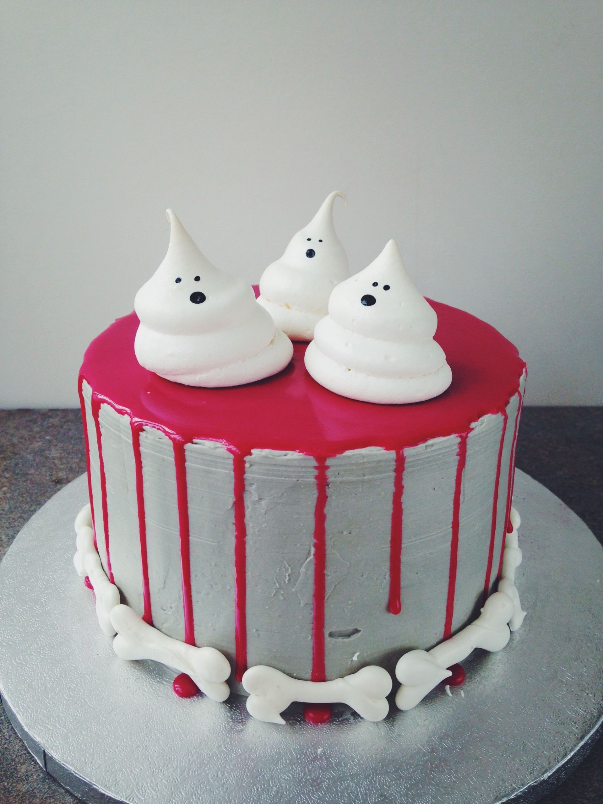 Simple Halloween Cakes
 Spooky Halloween Blood Drip Cake with Meringue Ghosts and