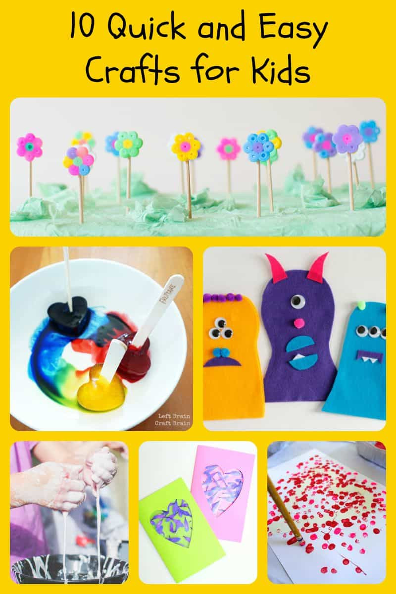 Simple Projects For Kids
 10 Quick and Easy Crafts for Kids 5 Minutes for Mom