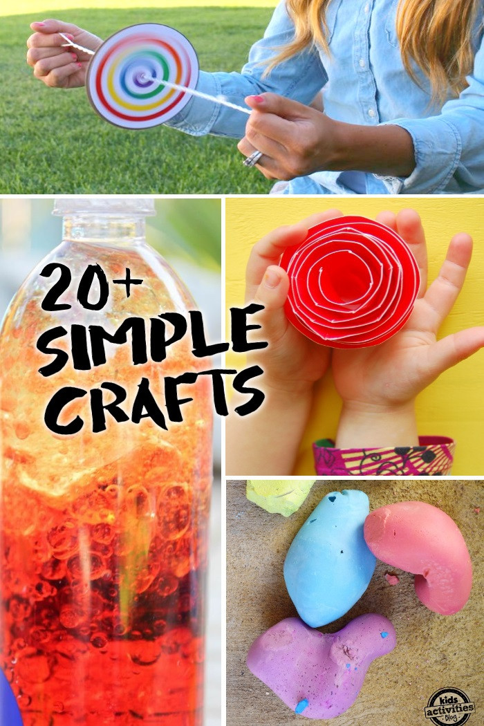 Simple Projects For Kids
 20 Simple Crafts Kids can Make with only 2 3 Supplies