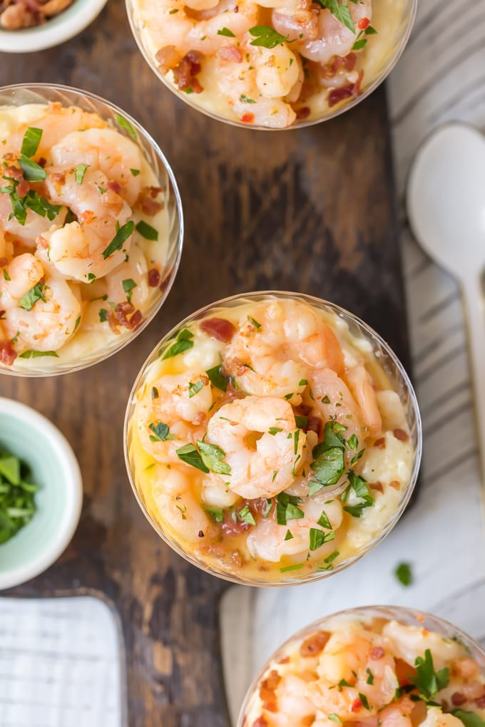 Simple Shrimp And Grits
 Shrimp and Grits Appetizer Cups Garlic Butter Shrimp and