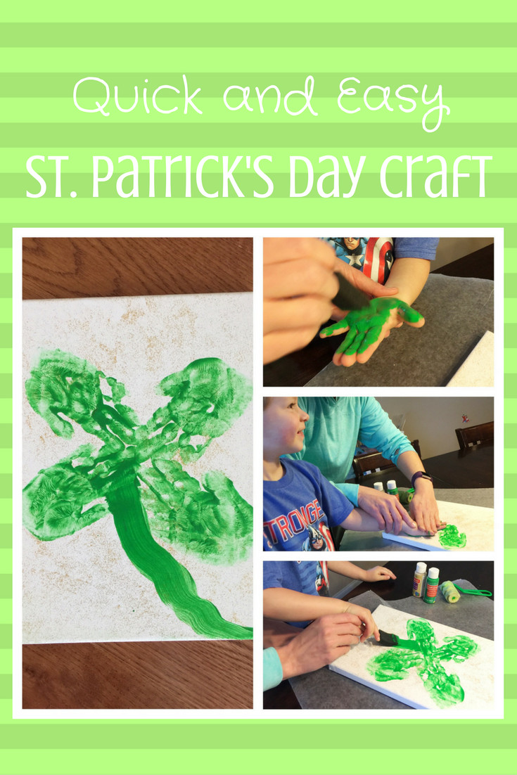 Simple St Patrick's Day Crafts
 Quick and Easy St Patrick s Day Craft Handprint Shamrock