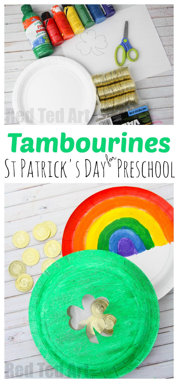 Simple St Patrick's Day Crafts
 Paper Plate Tambourine for St Patrick s Day Red Ted Art