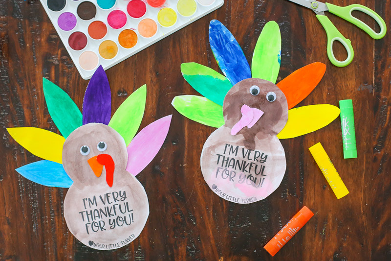 Simple Thanksgiving Crafts For Kids
 Simple Thanksgiving Turkey Kids Craft with FREE Printable