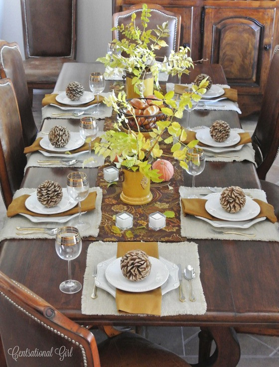 Simple Thanksgiving Table Decorations
 Remodelaholic