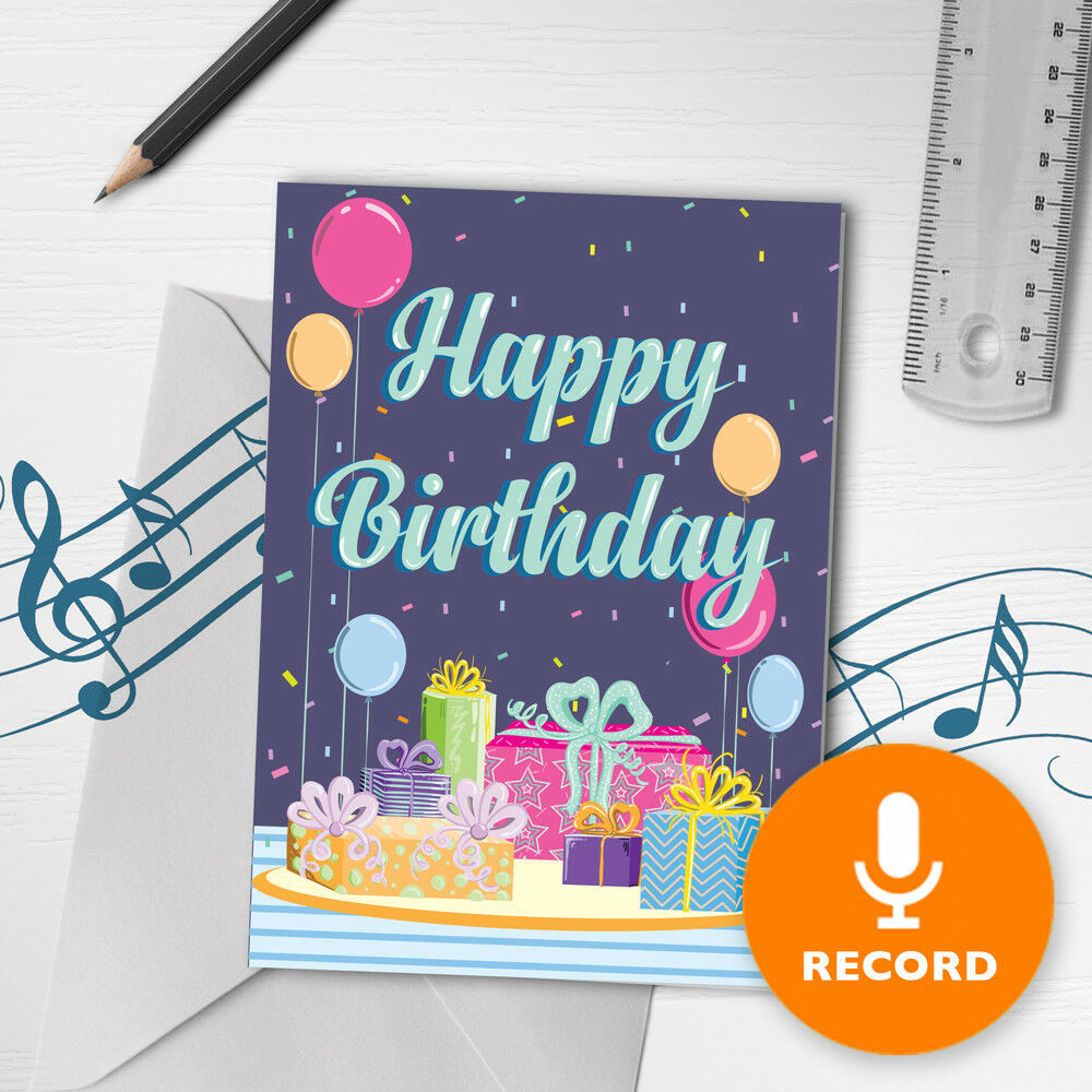 Singing Birthday Cards
 120s Happy Birthday Card With Music Musical Birthday