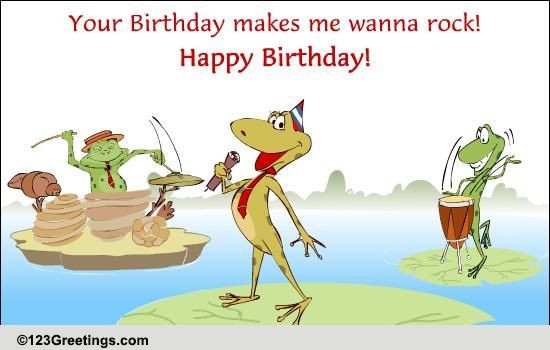 Singing Birthday Cards
 Crazy Singing Frogs Free Songs eCards Greeting Cards
