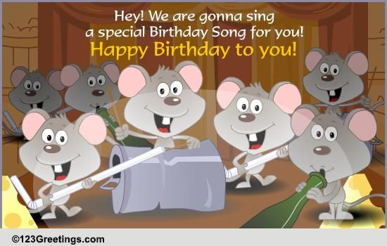 Singing Birthday Cards
 A Special Birthday Song Free Songs eCards Greeting Cards