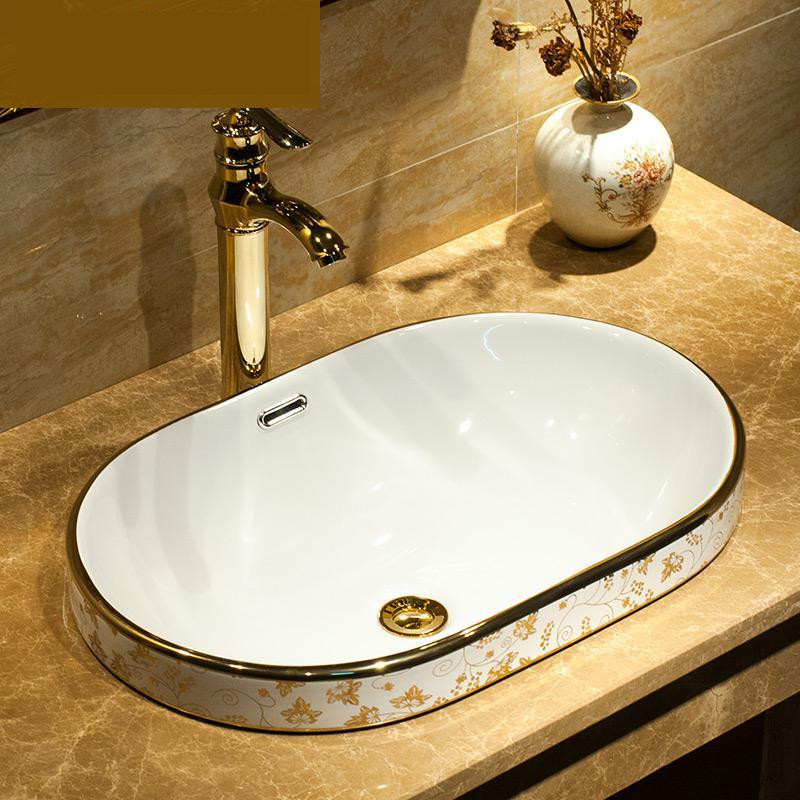 Sink Bowls For Bathroom
 Aliexpress Buy Semi Embedded porcelain bathroom