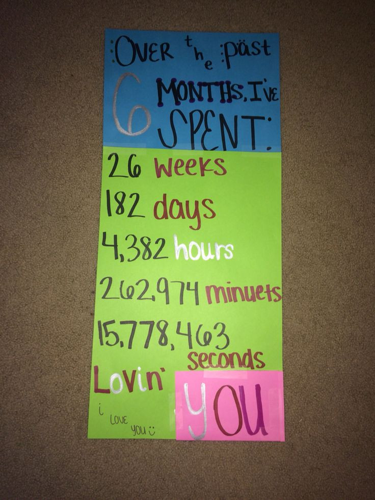 Six Months Anniversary Gift Ideas
 13 best 6 Month Anniversary t ideas images on Pinterest