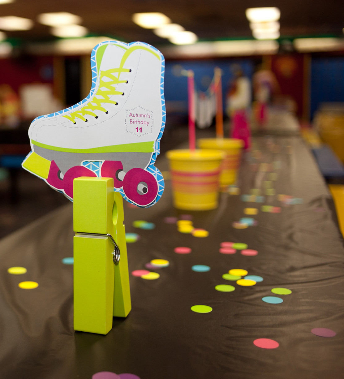 Skate Birthday Party Ideas
 Neon Roller Skate Printable Birthday Party Paper and
