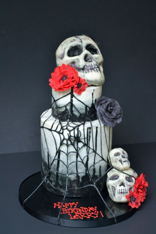 Skull Birthday Cake
 37 best images about skull cakes on Pinterest