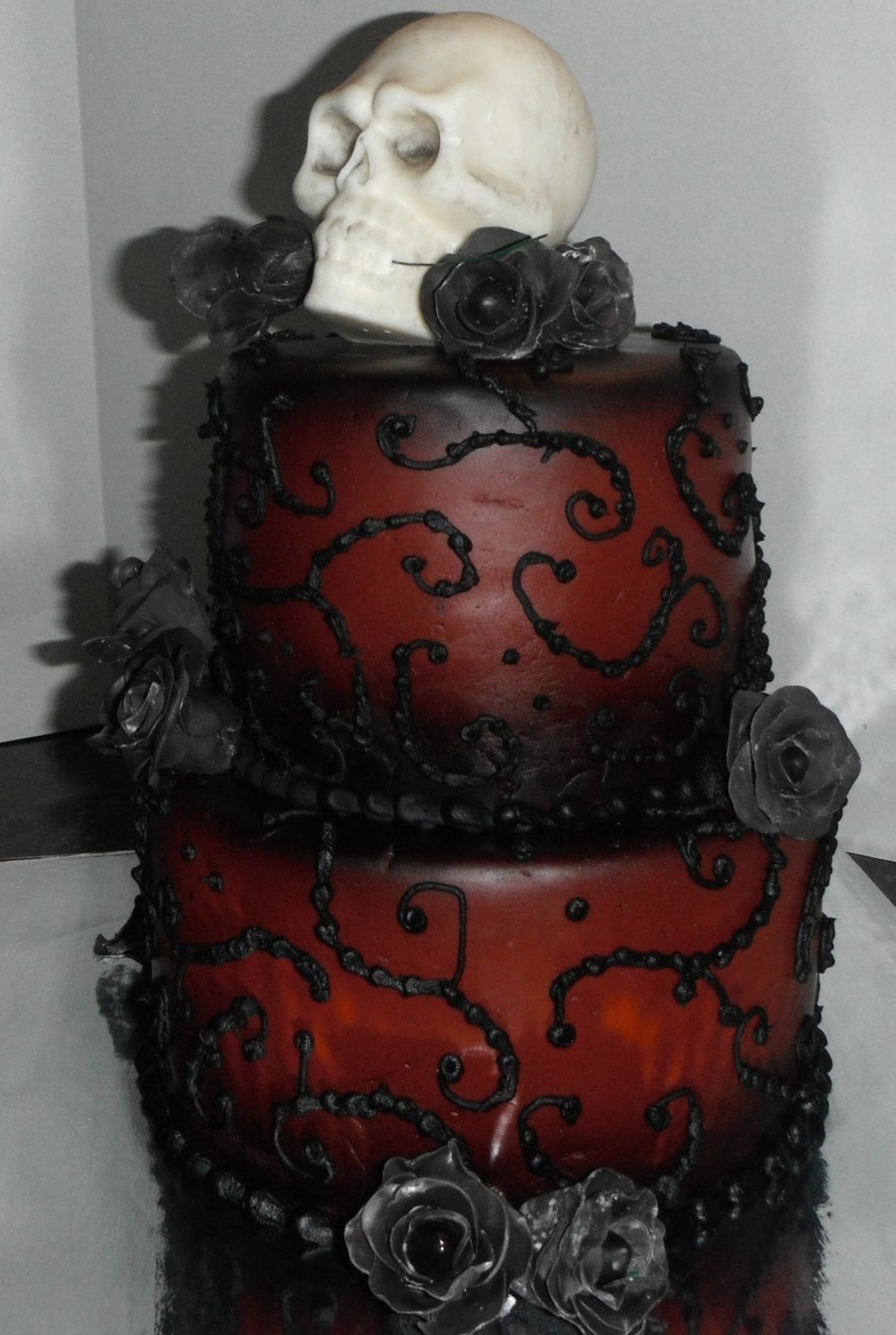 Skull Birthday Cake
 Red Skull CakeCentral