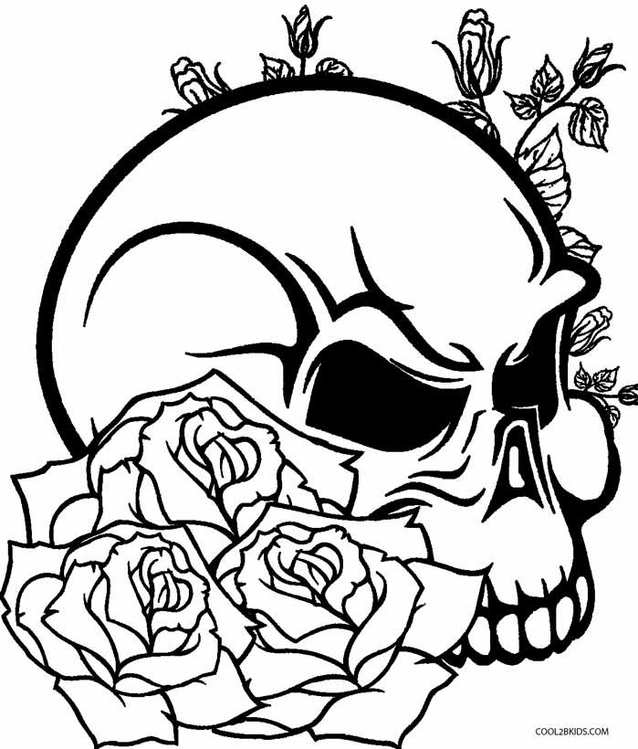 Skull Coloring Pages For Kids
 Free Printable Sugar Skull Coloring Pages Coloring Home