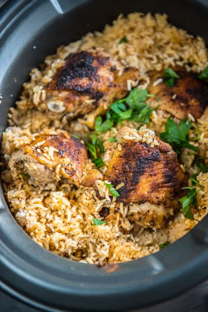 Slow Baked Chicken Thighs
 Slow Cooker Baked Chicken Thighs with Rice Slow Cooker