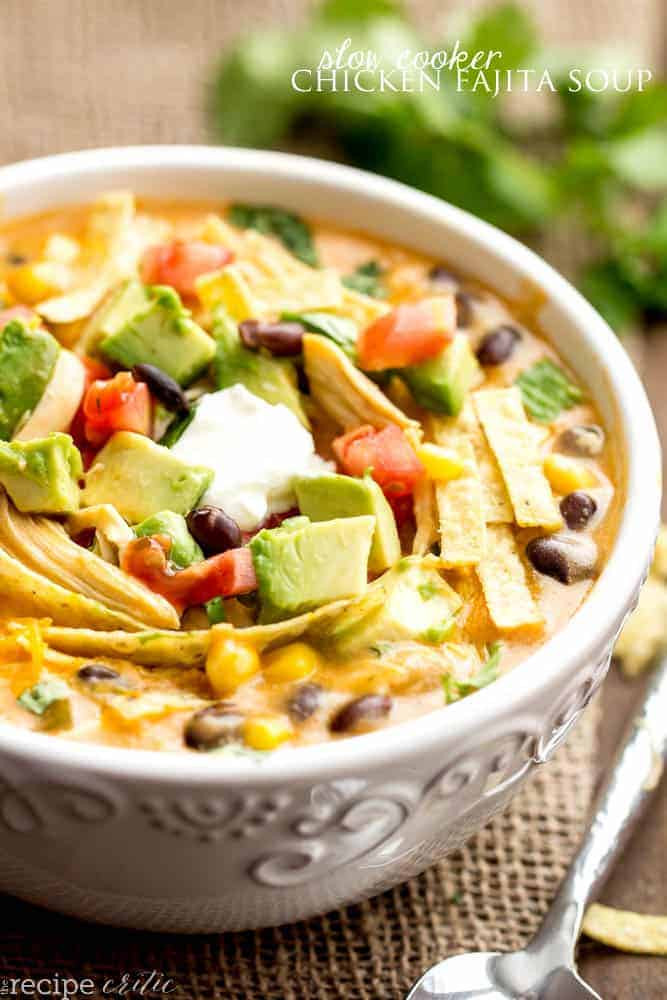 Slow Cooker Chicken Fajita soup Fresh Slow Cooker Chicken Fajita soup