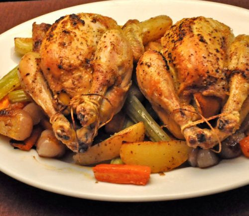 Slow Cooker Cornish Hens With Potatoes
 Cornish Hens Potatoes and Carrots Oven Dinner lucky cows
