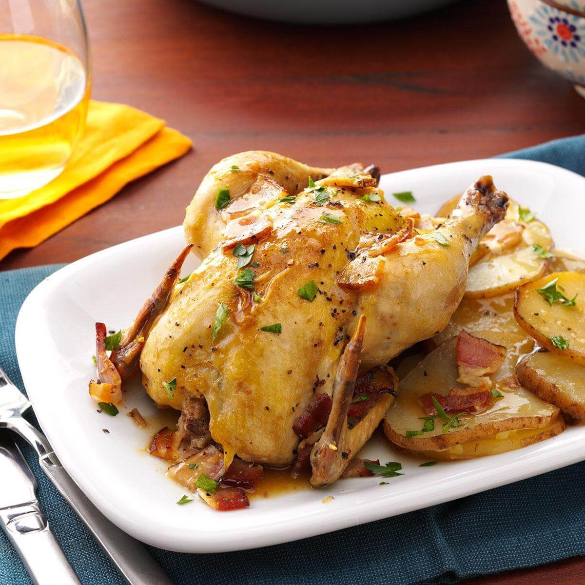 Slow Cooker Cornish Hens With Potatoes
 Cornish Hens with Potatoes Recipe