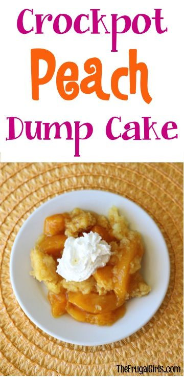 Slow Cooker Peach Dump Cake
 Peach Dump Cake Recipes Easy Crockpot Recipe just 3