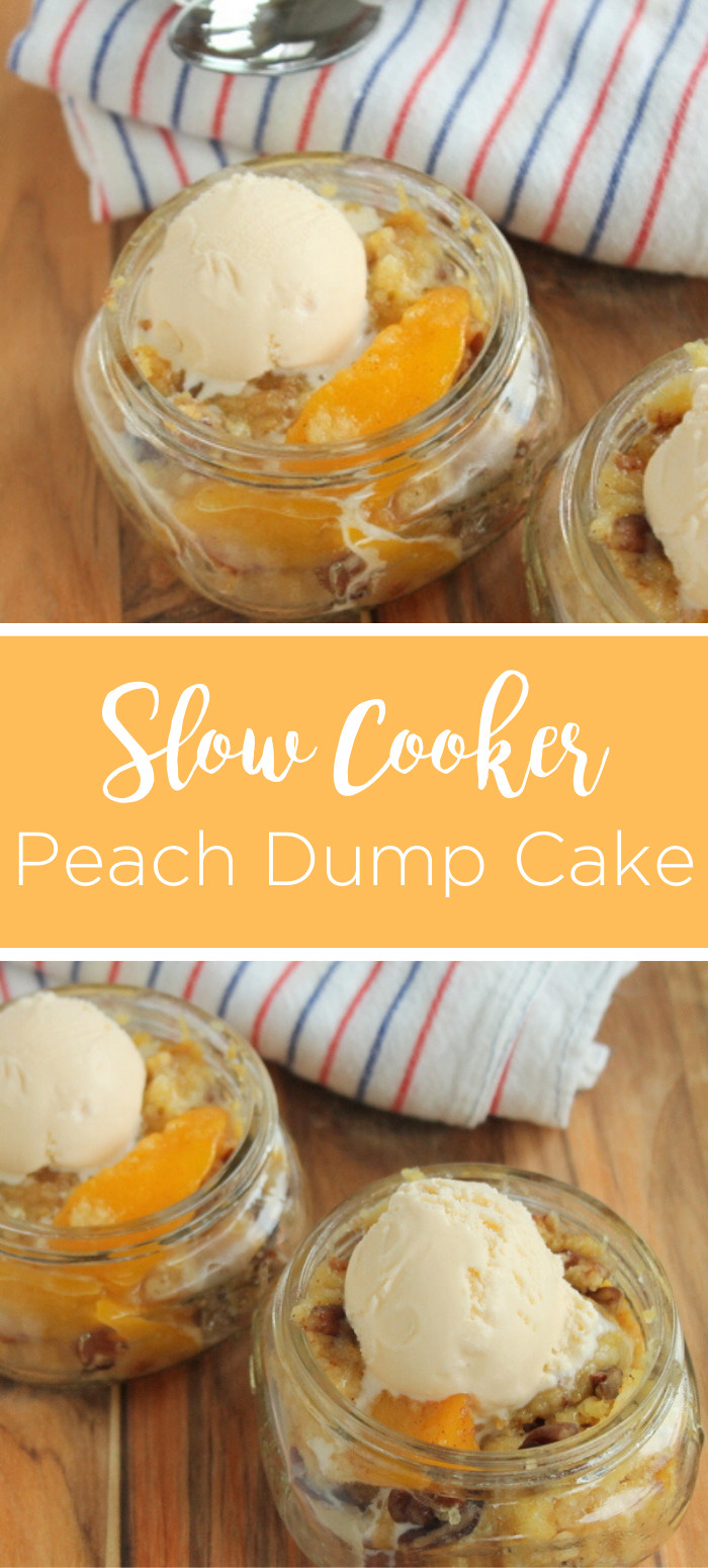 Slow Cooker Peach Dump Cake
 Slow Cooker Peach Dump Cake Recipe