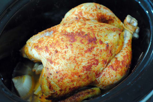 Slow Cooker Roasted Chicken
 Slow Cooker “Roasted” Chicken