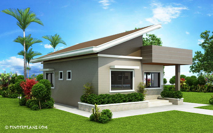 Small 2 Bedroom House
 Two Bedroom Small House Design SHD